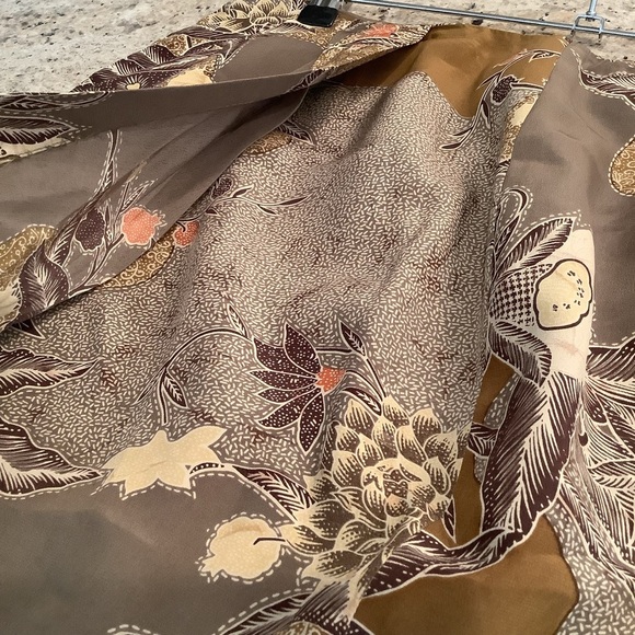 Episode by Carolyn Wright Freeman Silk Faux Wrap Skirt Size 10 Fall Leaf - Picture 4 of 9